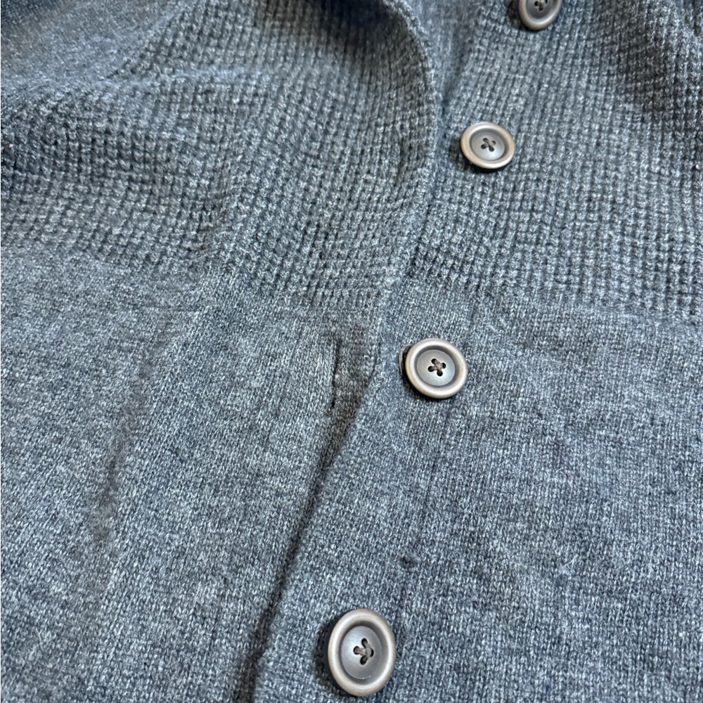 Jjill women’s wool blend Gray Button-Up Sweater size large - Picture 4 of 6